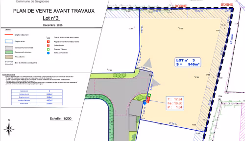 Terrain 946m2 a vendre a Seignosse